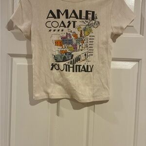 Amalfi Coast Graphic Tee - Cream